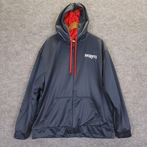 New England Patriots Hoodie Mens 2XL Navy Red NFL Football Full Zip Jacket Heavy